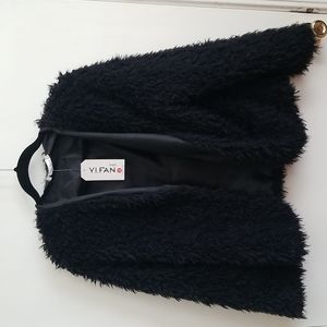 Faux Fur Satin Lined Jacket